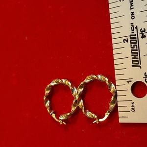 14k gold (100% real) three colors, size 1 inch